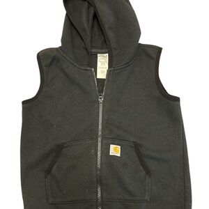Carhartt Black Zip-Up Hoodie Vest Sz 3T Toddler